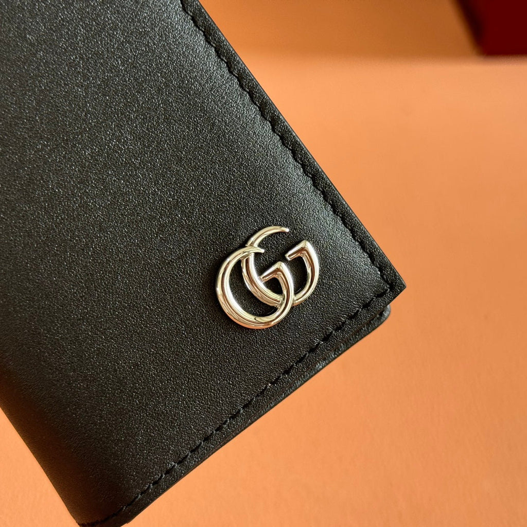 グッチ 25S マーモント ウォレットバッグ 10 ブラック カーフスキン