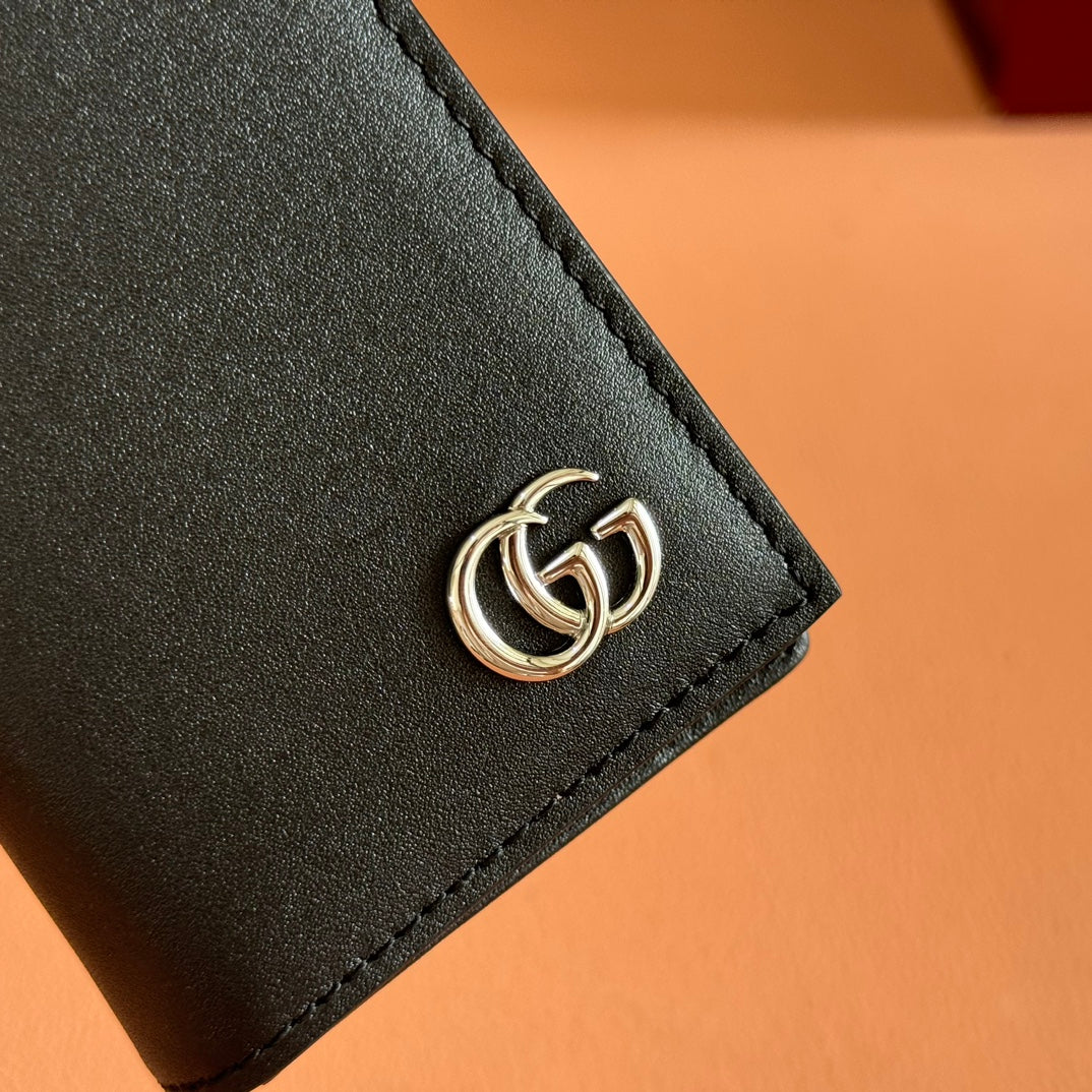 グッチ 25S マーモント ウォレットバッグ 10 ブラック カーフスキン