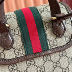 GG 25S オフィディア スモール バックパック 20 ベージュ＆エボニー カーフスキン