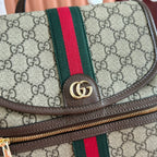 GG 25S オフィディア ミディアム バックパック 30 ベージュ＆エボニー カーフスキン