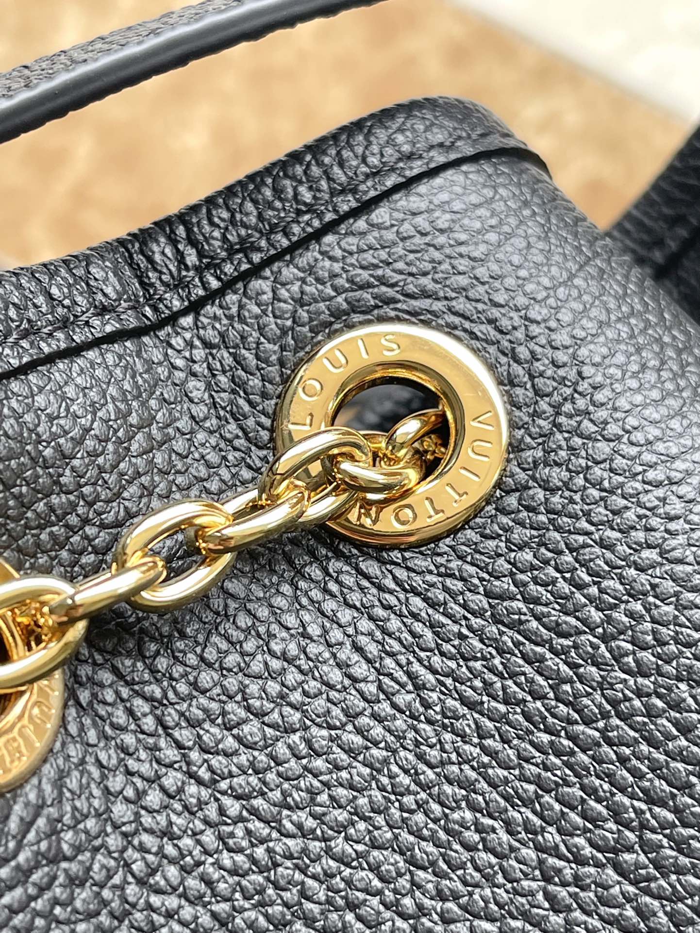 バンドル 28 ブラック モノグラム アンプラント レザー ゴールドハードウェア