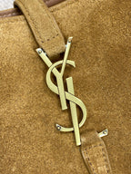 LE 37 スモールバケットバッグ 25インチ ブラウンスエード ゴールド金具