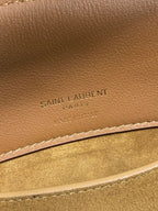 LE 37 スモール バケットバッグ 20インチ ブラウンスエード ゴールド金具