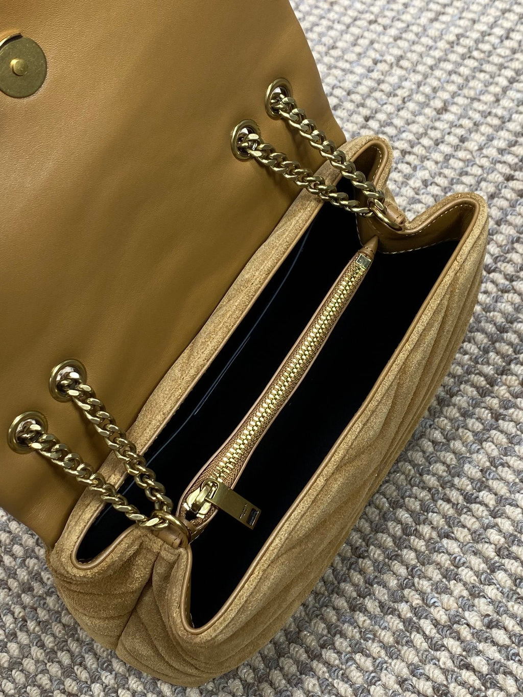 ルル スモール 25インチ ピーナッツブラウン スエード 銅製金具