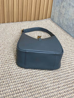 LE 5 À 7 スモール サプライ 22インチ ネパールブルー カーフスキン ゴールドバックル