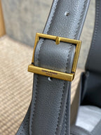 LE 5 À 7 スモール サプライ 22インチ ネパールブルー カーフスキン ゴールドバックル