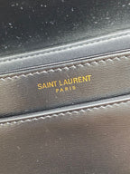 ソルフェリーノ スモールサッチェル 19インチ ブラックカーフスキン ゴールド金具