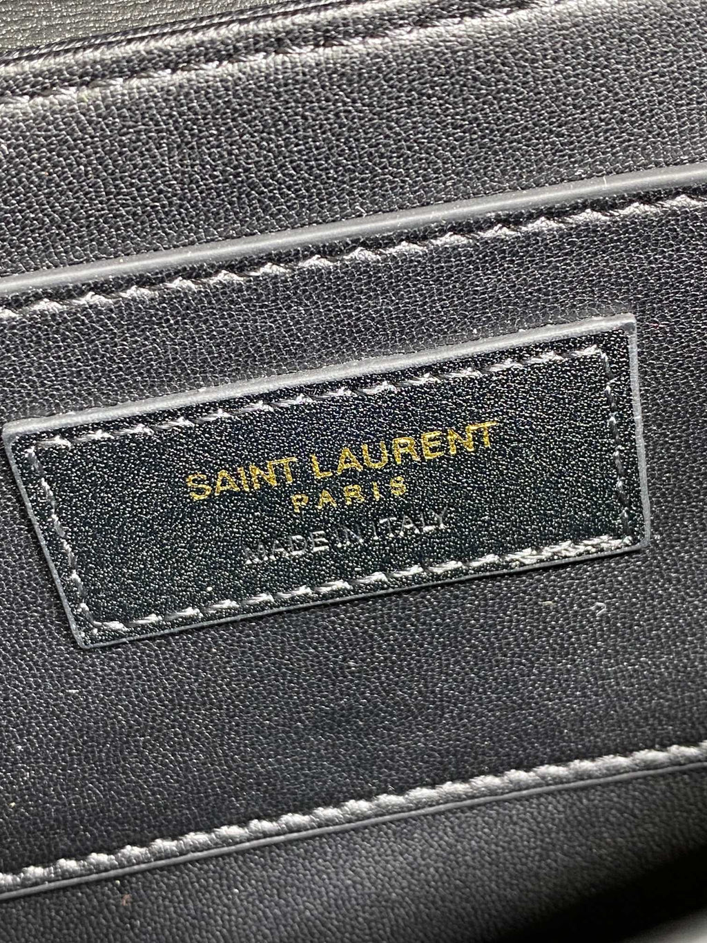 ソルフェリーノ スモールサッチェル 19インチ ブラックカーフスキン ゴールド金具