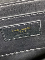 ソルフェリーノ スモールサッチェル 19インチ ブラックカーフスキン ゴールド金具