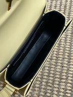 SOLFERINO SMALL SATCHEL 19 IN CANARY YELLOW CALFSKIN GOLD HARDWARE