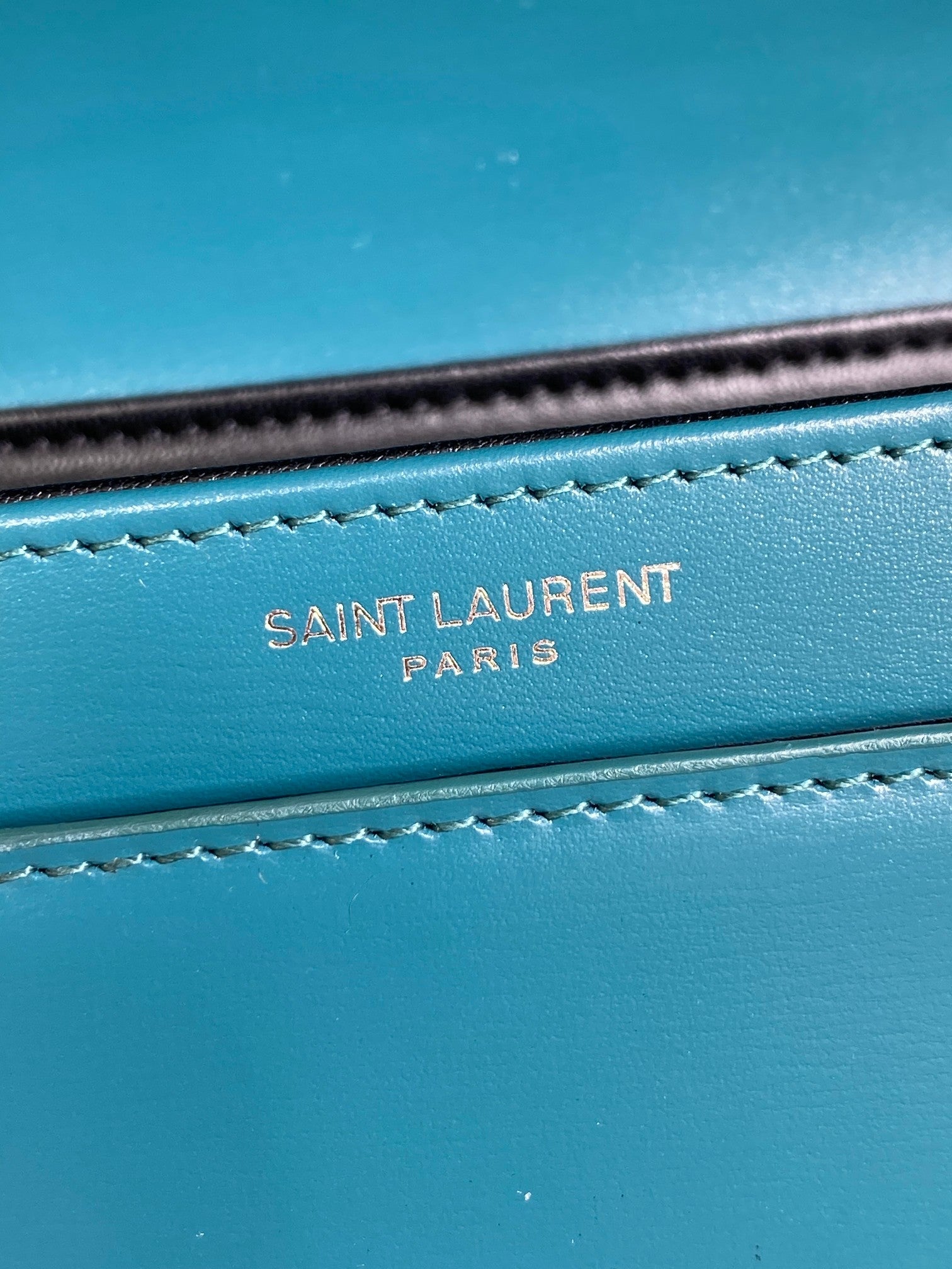 SOLFERINO SMALL SATCHEL 23 IN CERULEAN BLUE CALFSKIN GOLD HARDWARE
