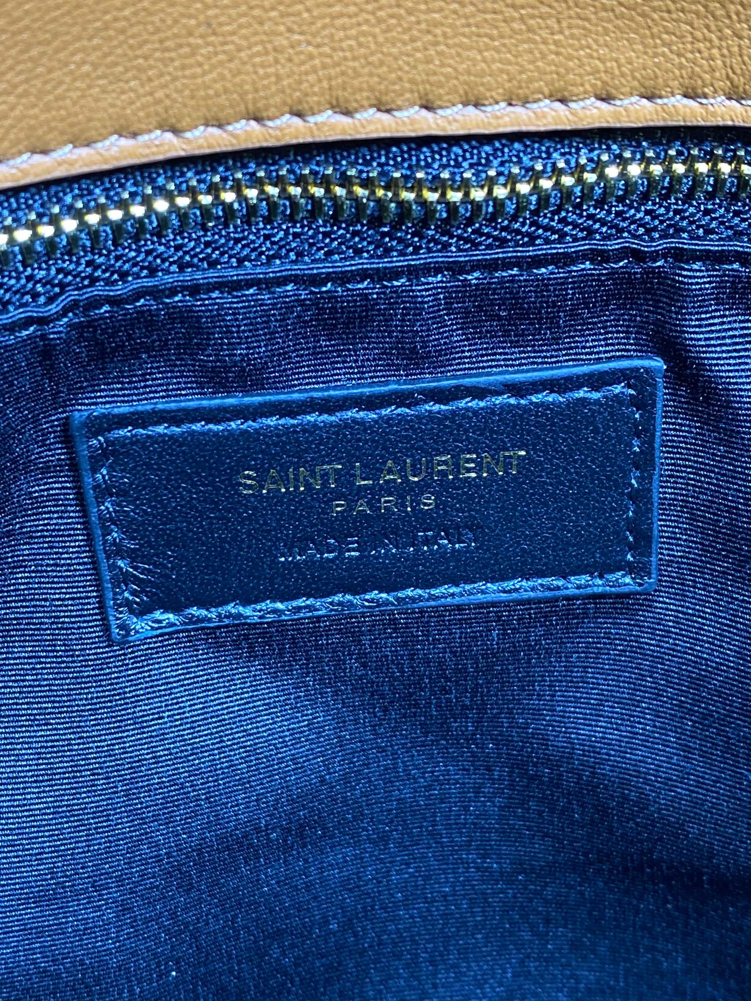 パファー スモール 29インチ ブロンズブラウン ラムスキン ゴールド金具