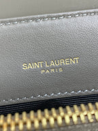 LOULOU SMALL 25 SHOULDER BAG IN DARK GREEN LAMBSKIN GOLD HARDWARE