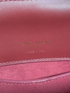 LE 37 スモール バケットバッグ 20インチ バーガンディレッド カーフスキン ゴールド金具