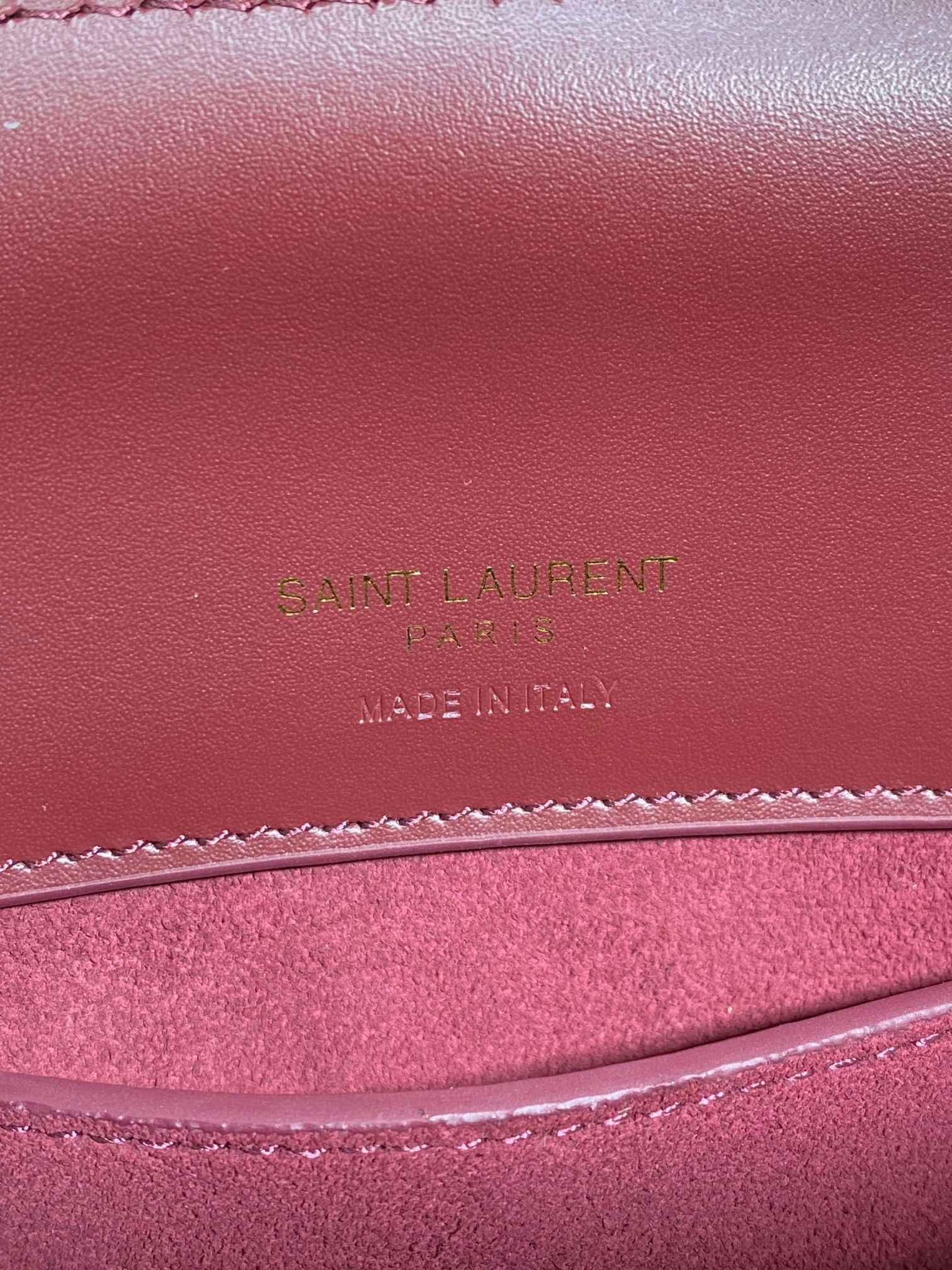 LE 37 スモール バケットバッグ 20インチ バーガンディレッド カーフスキン ゴールド金具