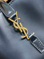 LE 37 MINI BUCKET BAG 15 IN BLACK CALFSKIN GOLD HARDWARE