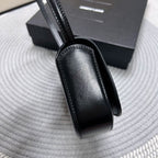 ヴォルテール イン ボックス 21 ブラック カーフスキン ゴールドロゴ