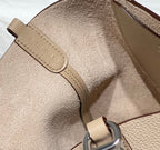 HERMES 25S IN THE LOOP 18 IN LIGHT BROWN CALFSKIN SILVER HARDWARE