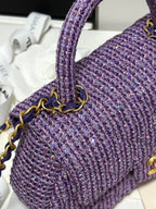 CC ミニ 21 フラップバッグ（バイオレットパープルウールツイード）