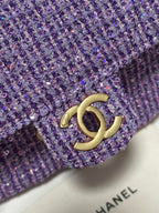 CC ミニ 21 フラップバッグ（バイオレットパープルウールツイード）