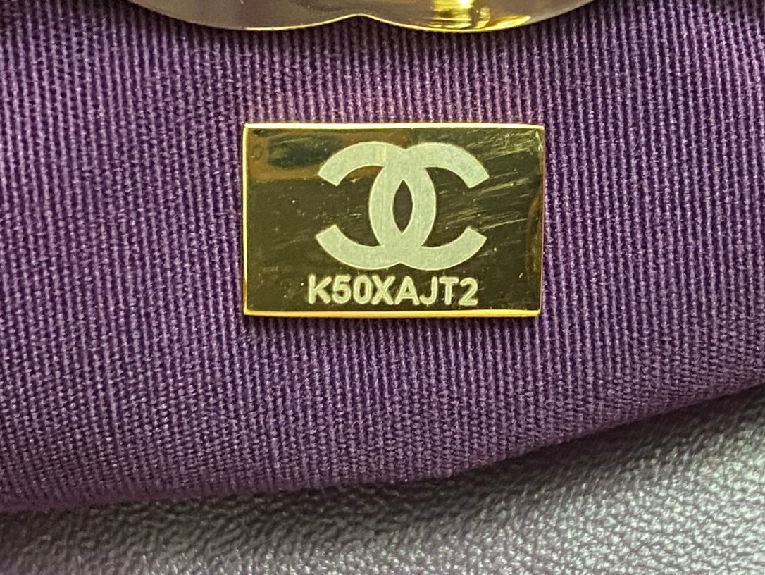 CC 39 バイオレットカーフスキン製ラージショッピングバッグ