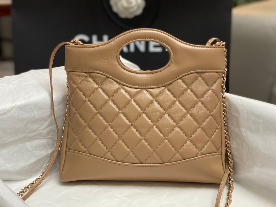 CCミニ23 ショッピングバッグ（キャメルブラウンカーフスキン）