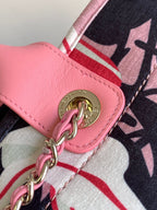 CC CLASSIC LARGE 38 TOTE IN LIGHT PINK MIX COLORFUL CANVAS