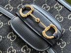 GG HORSEBIT 1955 MINI BAG 25 IN BLACK DENIM