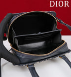 MONTAIGNE MINI DOCTOR BAG 20 IN BLACK MONOGRAM OBLIQUE JACQUARD MIX CALFSKIN