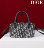 MONTAIGNE MINI DOCTOR BAG 20 IN BLACK MONOGRAM OBLIQUE JACQUARD MIX CALFSKIN