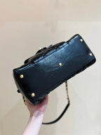 キルティングボウリングバッグ 33インチ ブラック ラムスキン ゴールド金具