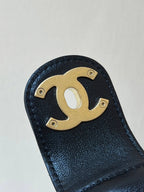 QUILTED SMALL HOBO BAG 27 IN BLACK LAMBSKIN GOLD HARDWARE