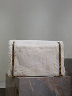 NIKI 47 ホワイトラビットファー ゴールドハードウェア