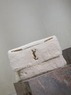 NIKI 47 ホワイトラビットファー ゴールドハードウェア