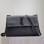 WEST HOLLYWOOD BAG 28 IN BLACK CALFSKIN BLACK HARDWARE