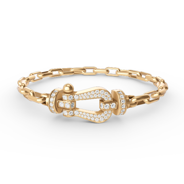 [⭐JeweliWhal]FORCE LARGE HORSESHOE CLASP  METAL BRACELET