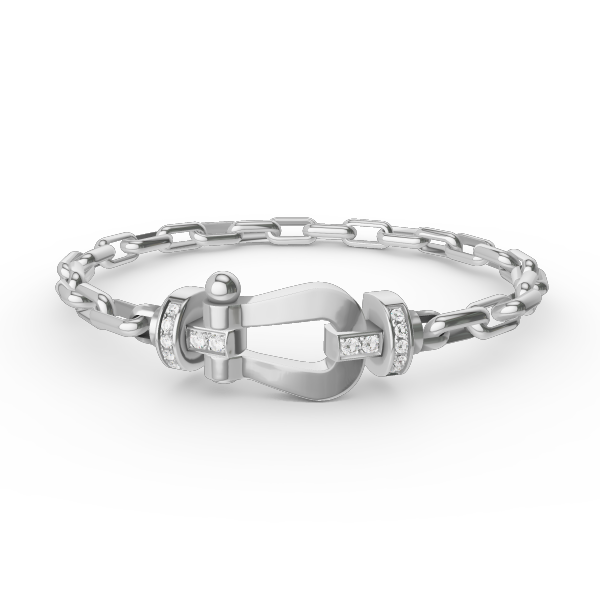[⭐JeweliWhal]FORCE LARGE HORSESHOE CLASP  METAL BRACELET