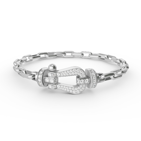 [⭐JeweliWhal]FORCE LARGE HORSESHOE CLASP  METAL BRACELET
