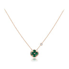 [⭐JeweliWhal]SUN PEDANT PINK GOLD 1 DIAMOND NECKLACE