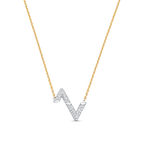 [⭐JeweliWhal]VOLT SILVER DIAMOND PEDANT NECKLACE