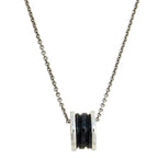 [⭐JeweliWhal]ZERO 1 BLACK CERAMIC SILVER NECKLACE
