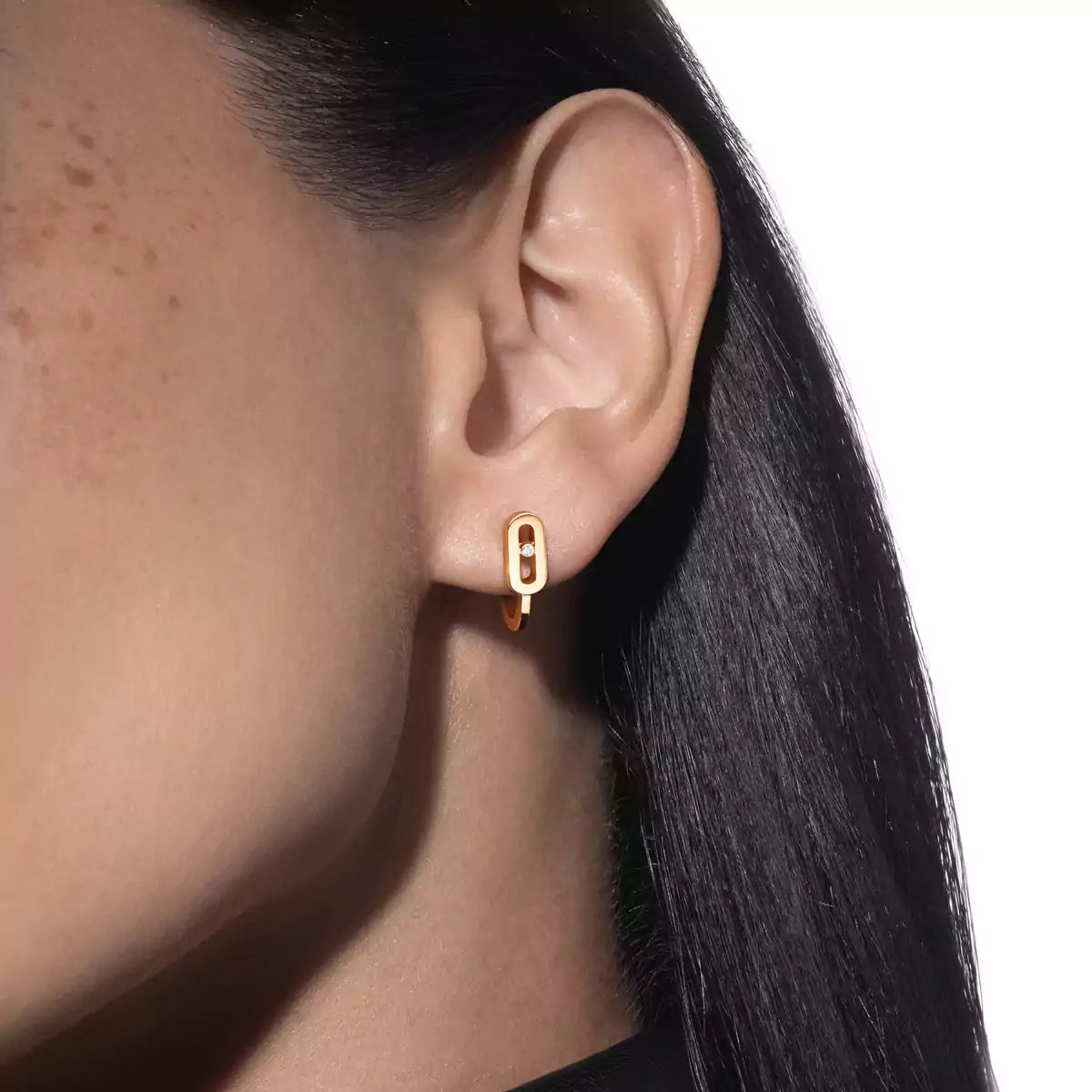 [⭐JeweliWhal]Diamond Mini Hoop Earrings Move Classique
