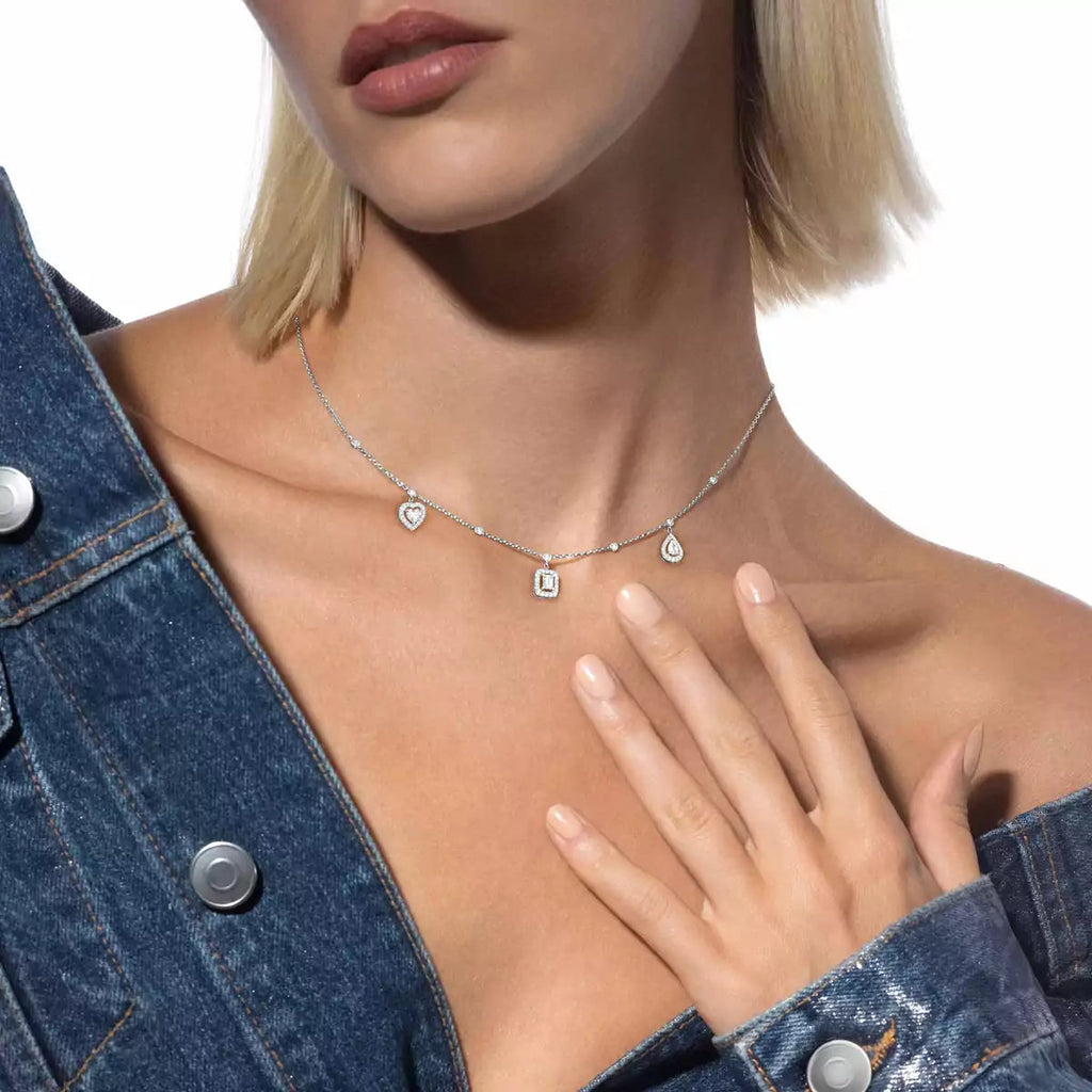 [⭐JeweliWhal]My Twin Diamond Necklace in Silver