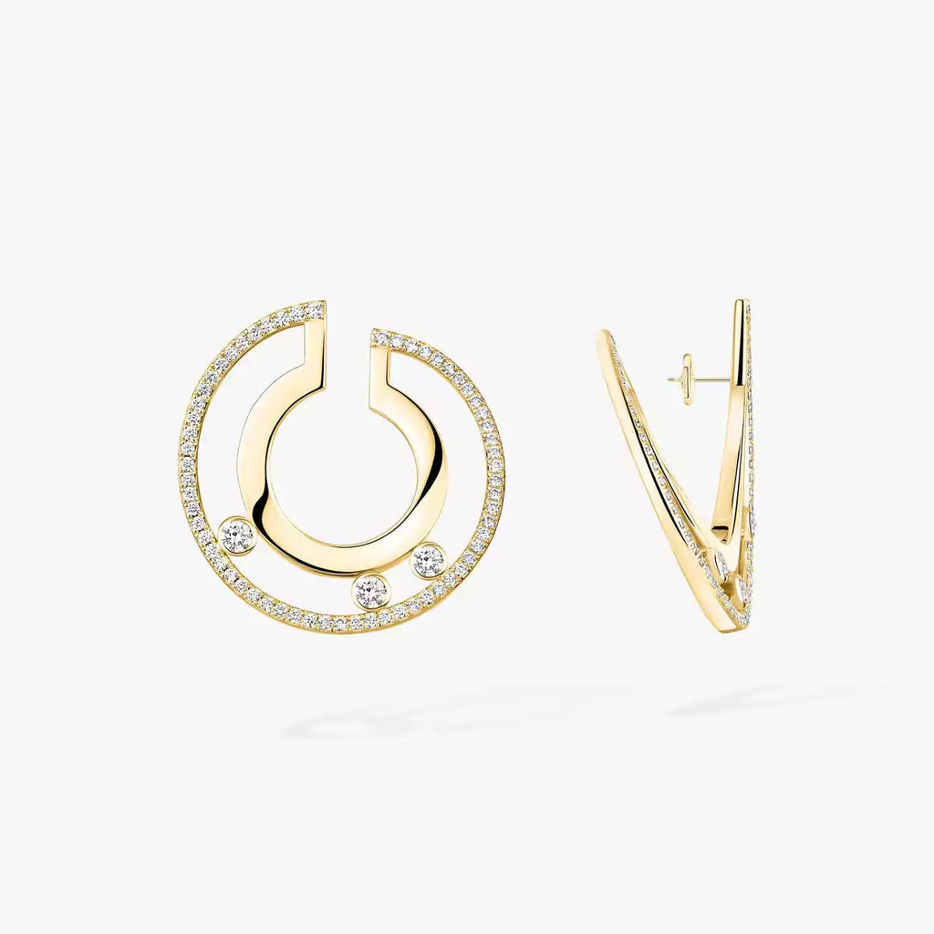 [⭐JeweliWhal]Move Romane Small Diamond Hoop Earrings