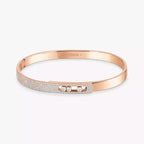 [⭐JeweliWhal]Move Noa Rose Gold Pavé Diamond Bangle Bracelet