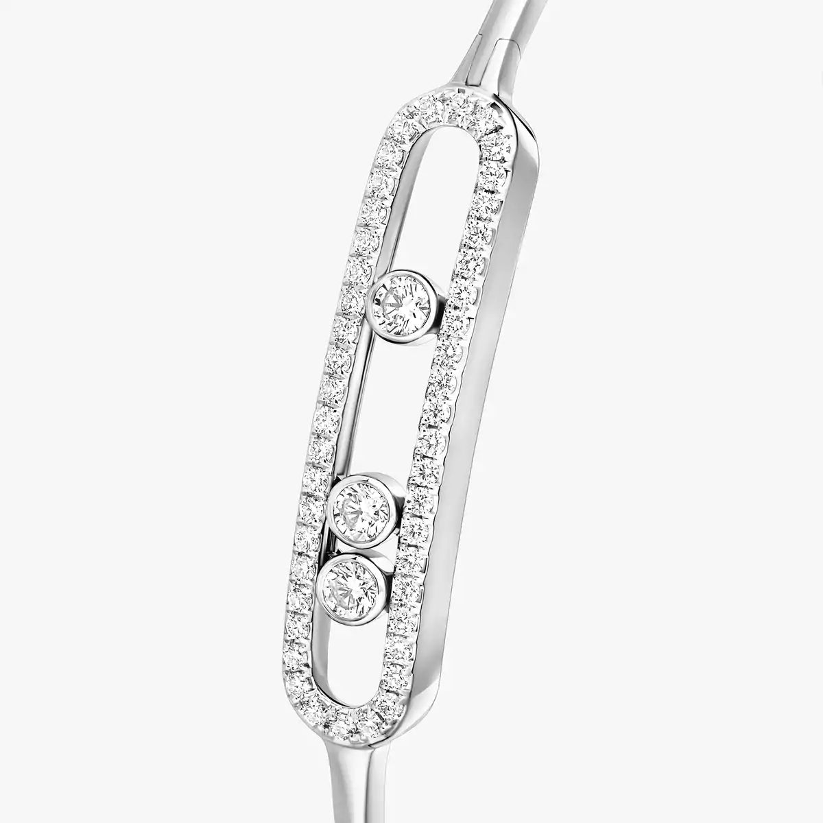 [⭐JeweliWhal]Move Pavé Diamond Bangle Bracelet M