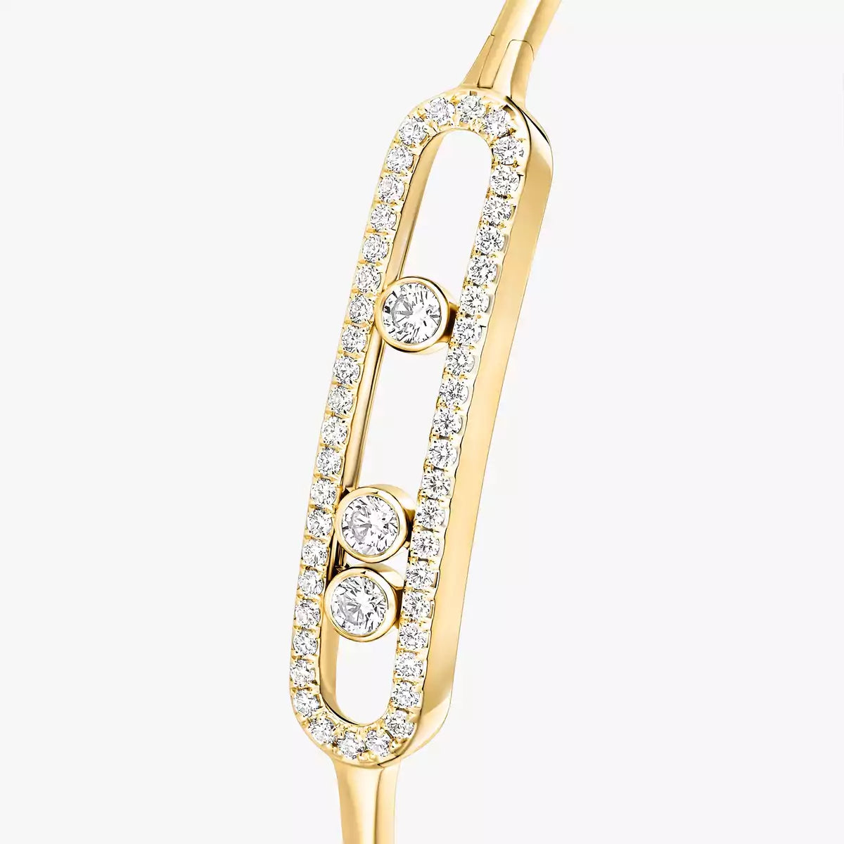 [⭐JeweliWhal]Move Pavé Diamond Bangle Bracelet M