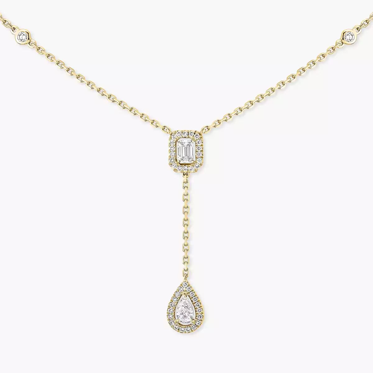 [⭐JeweliWhal]Gold Diamond Tie Necklace