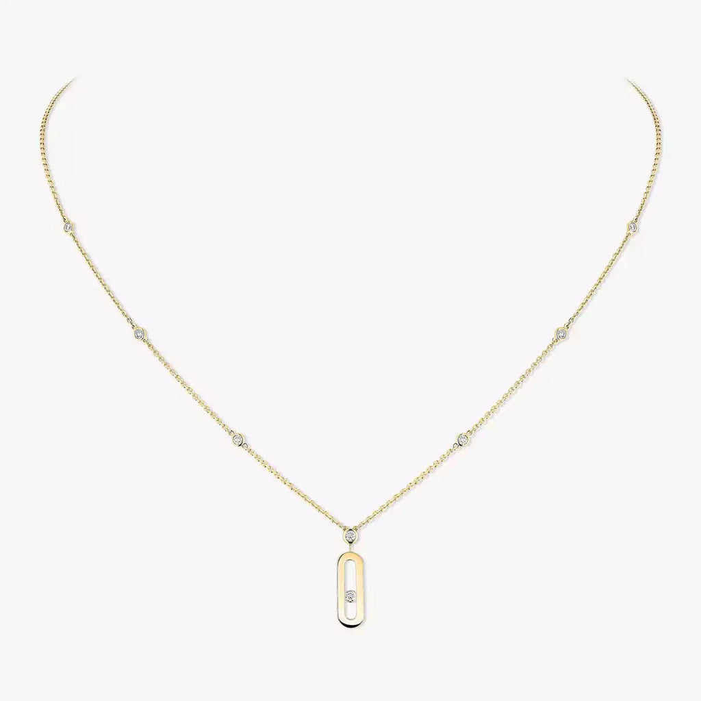 [⭐JeweliWhal] Move Uno Gold Diamond Long Necklace