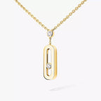 [⭐JeweliWhal] Move Uno Gold Diamond Long Necklace